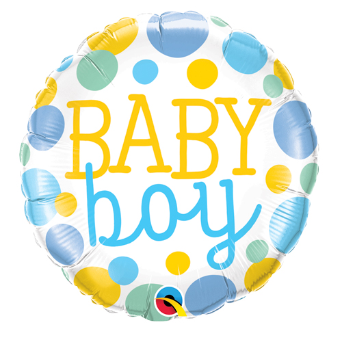 Baby boy dots balloon 