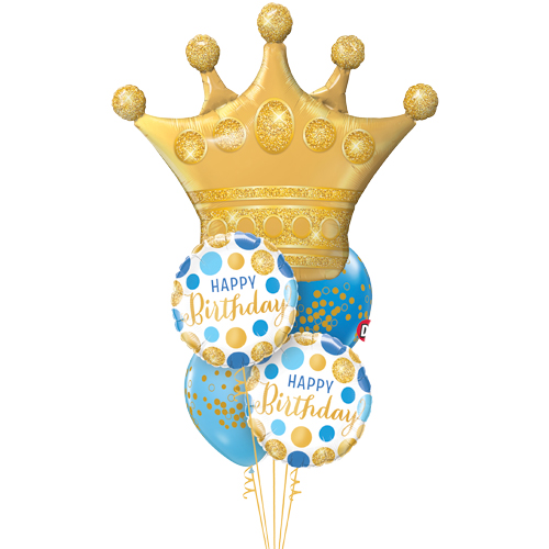 King of Blue balloon bouquet 