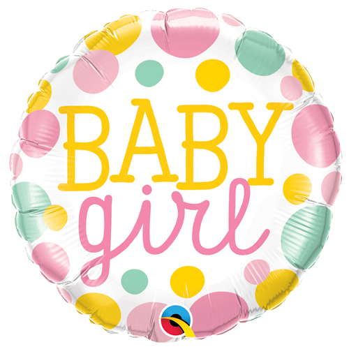 Baby girl dots balloon 