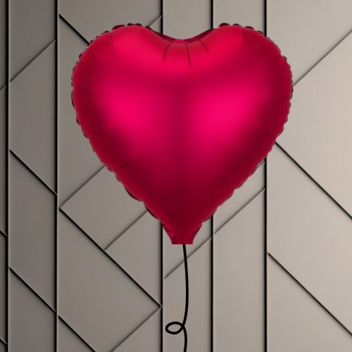 Maroon Heart Foil Balloon