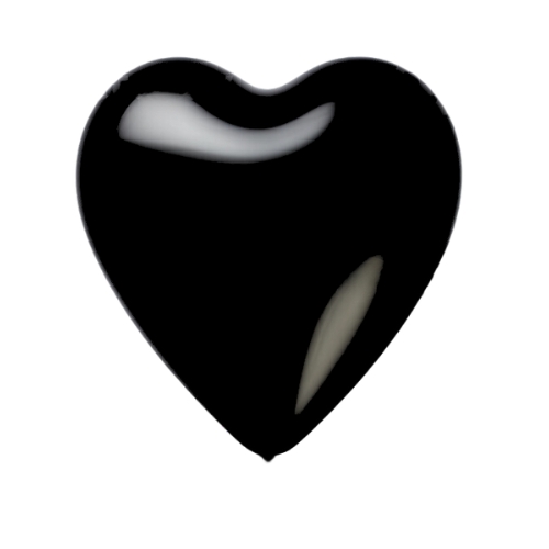 Latex Black heart balloon