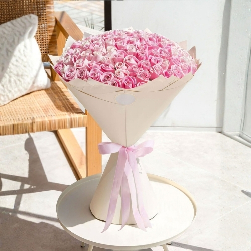 50 Pink Roses Bouquet Nuteral 