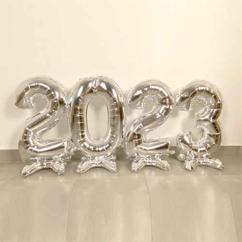 Self standing balloons 2023 - Silver