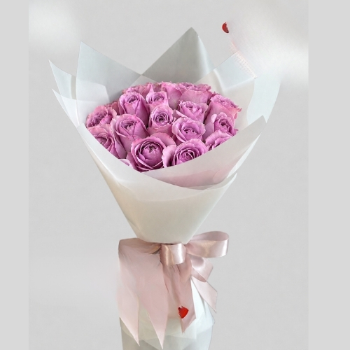 25 Purple Roses Bouquet