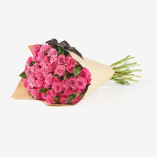 Pink baby rose bouquet 10 stem 