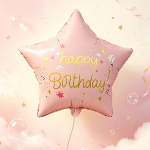 Pink Star Helium Balloon