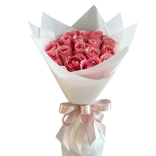 25 Pink Roses Bouquet