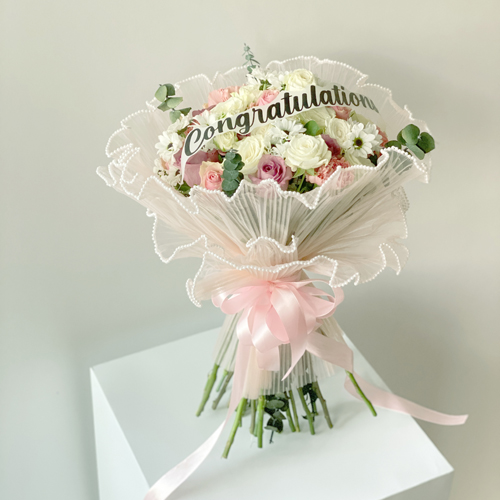 Congratulations Pinky bouquet 