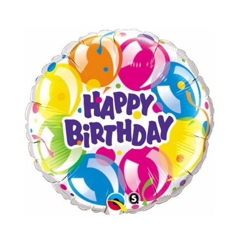 Colorful Balloons Happy Birthday Foil Balloon