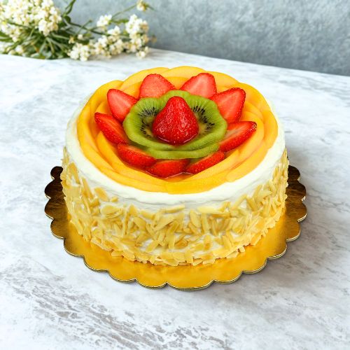 Fresh Fruit Almond Cake (1 KG)