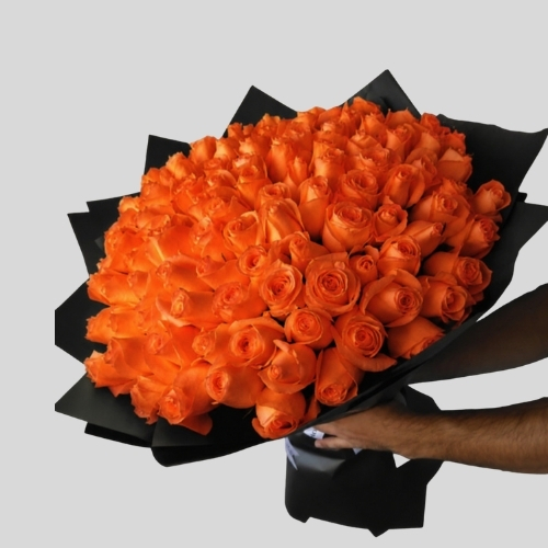 100 Orange Rose 