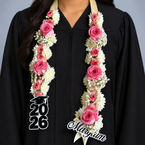 Pink graduation garland
