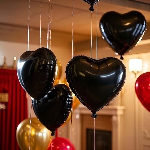 Black Heart Foil Balloon