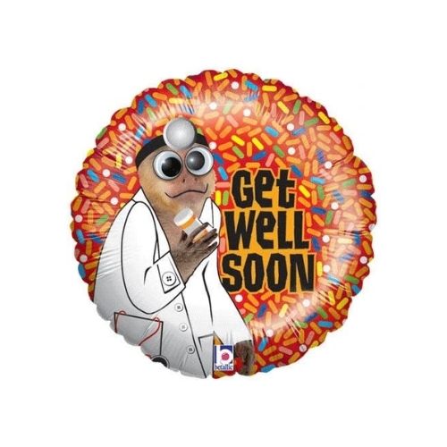 Funny Doctor Get Well Soon Foil Balloon