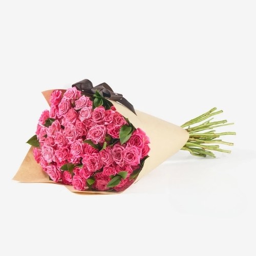 10 pink  spray roses bouquet