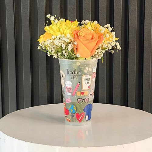 Teacher's Day Flowers Cup
