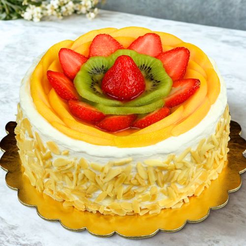 Fresh Fruit Almond Cake (1 KG)