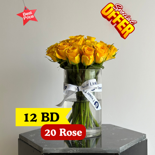 Yellow Roses Vase 