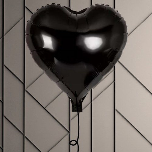 Black Heart Foil Balloon