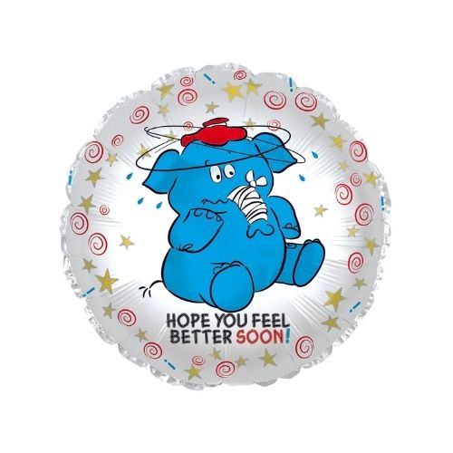 Cute Elephant Get Well Soon Foil Balloon
