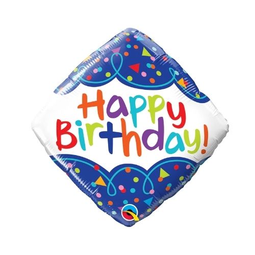 Colorful Birthday Diamond Foil Balloon