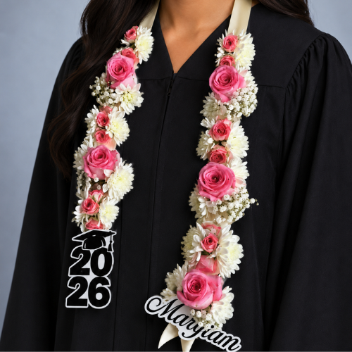 Pink graduation garland