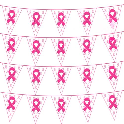 Think Pink Ribbon Banner Paper 