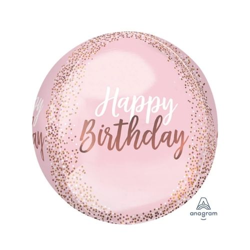 Pink Happy Birthday Foil Balloon