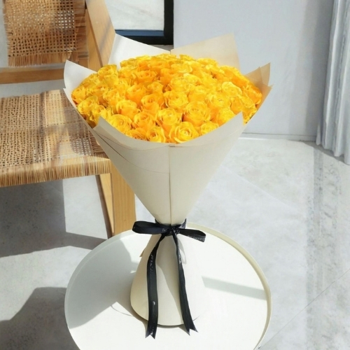 Yellow Round bouquet 