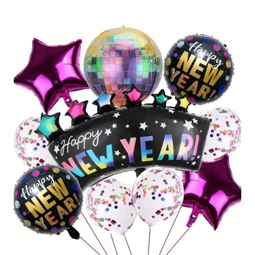 Foil Balloons New Year set 4